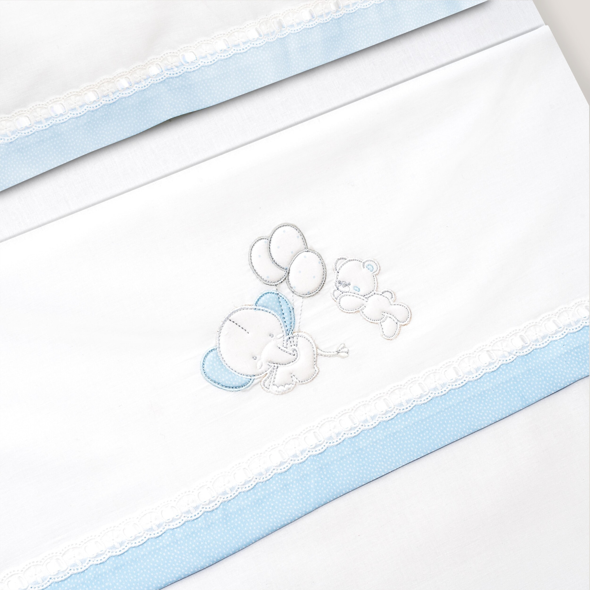 Triptico Coche Oso Elefante Globos Bco/Azul