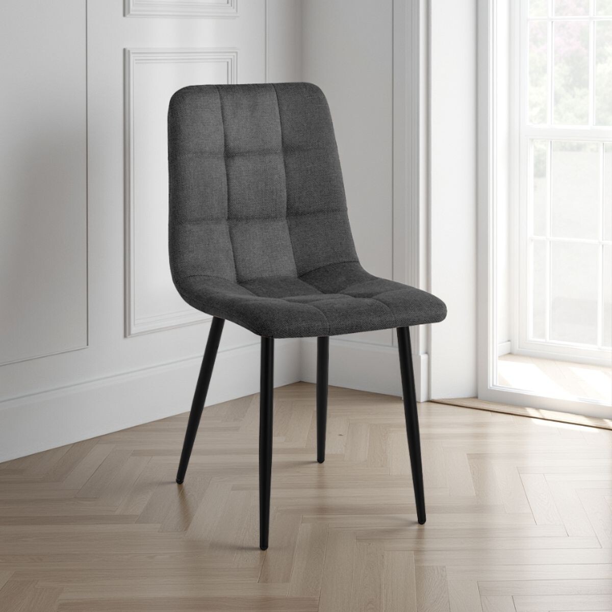 Tomasucci Ensemble de 4 chaises FAFFY EVO gris foncé