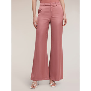 Motivi - Pantalones palazzo de satén - Rosa
