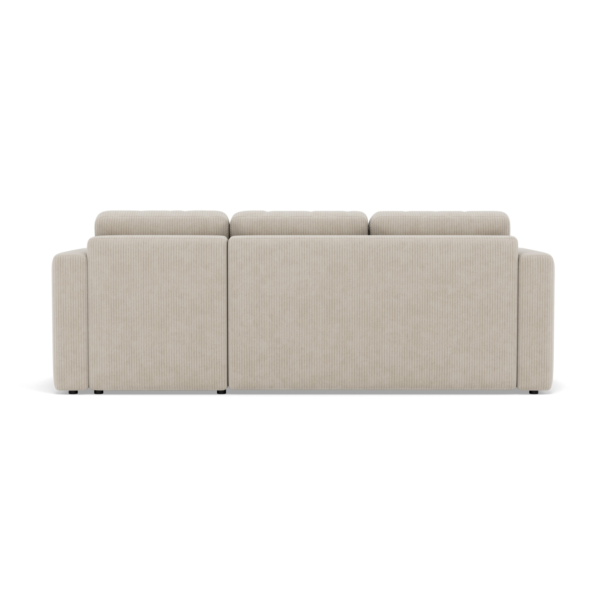 Canopy - canapé d'angle réversible 4 places convertible avec coffre en velours côtelé - Beige