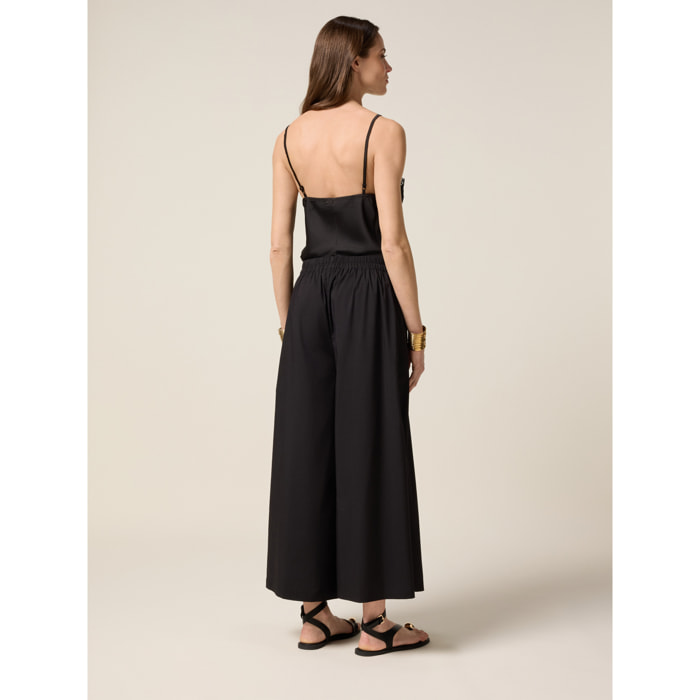 Oltre - Pantalones palazzo cropped - Negro