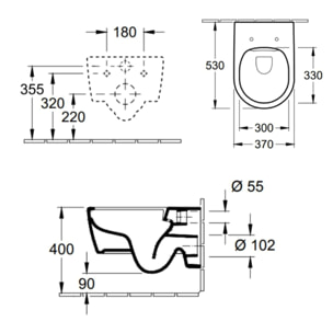 Pack WC suspendu sans bride Avento + Bâti support ViConnect Pro + abattant frein de chute + plaque blanche