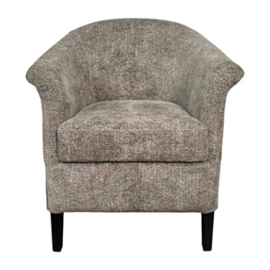 Fauteuil Cabriolet brun chiné  MIRA