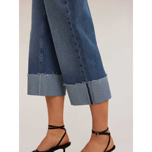 Motivi - Jeans wide leg cropped - Azzurro