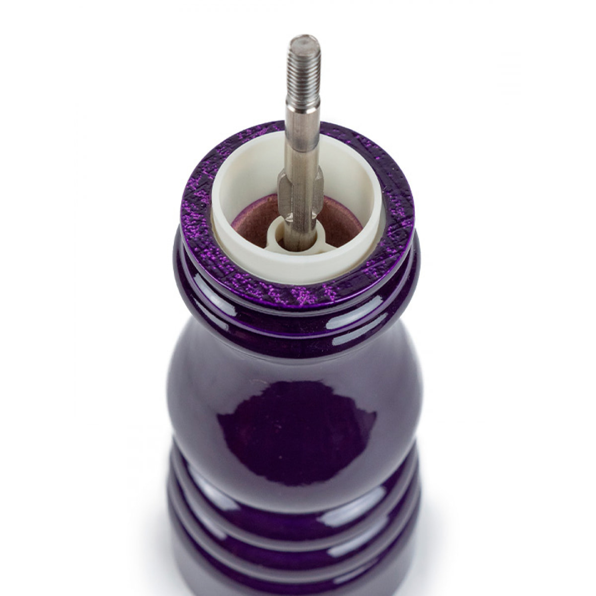 Moulin à sel manuel en bois laqué, aubergine, 18 cm - 7in. Paris