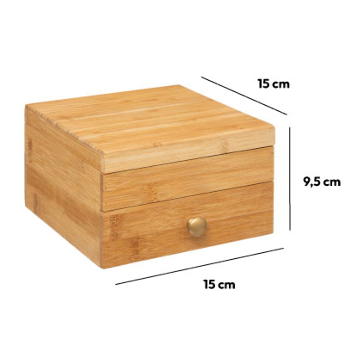 Petite boîte à bijoux avec miroir Bambou