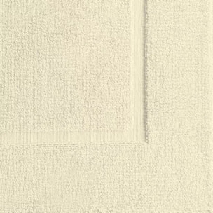 Tapis de bain pur coton 850 g/m² uni ecru Vitae blanc casse