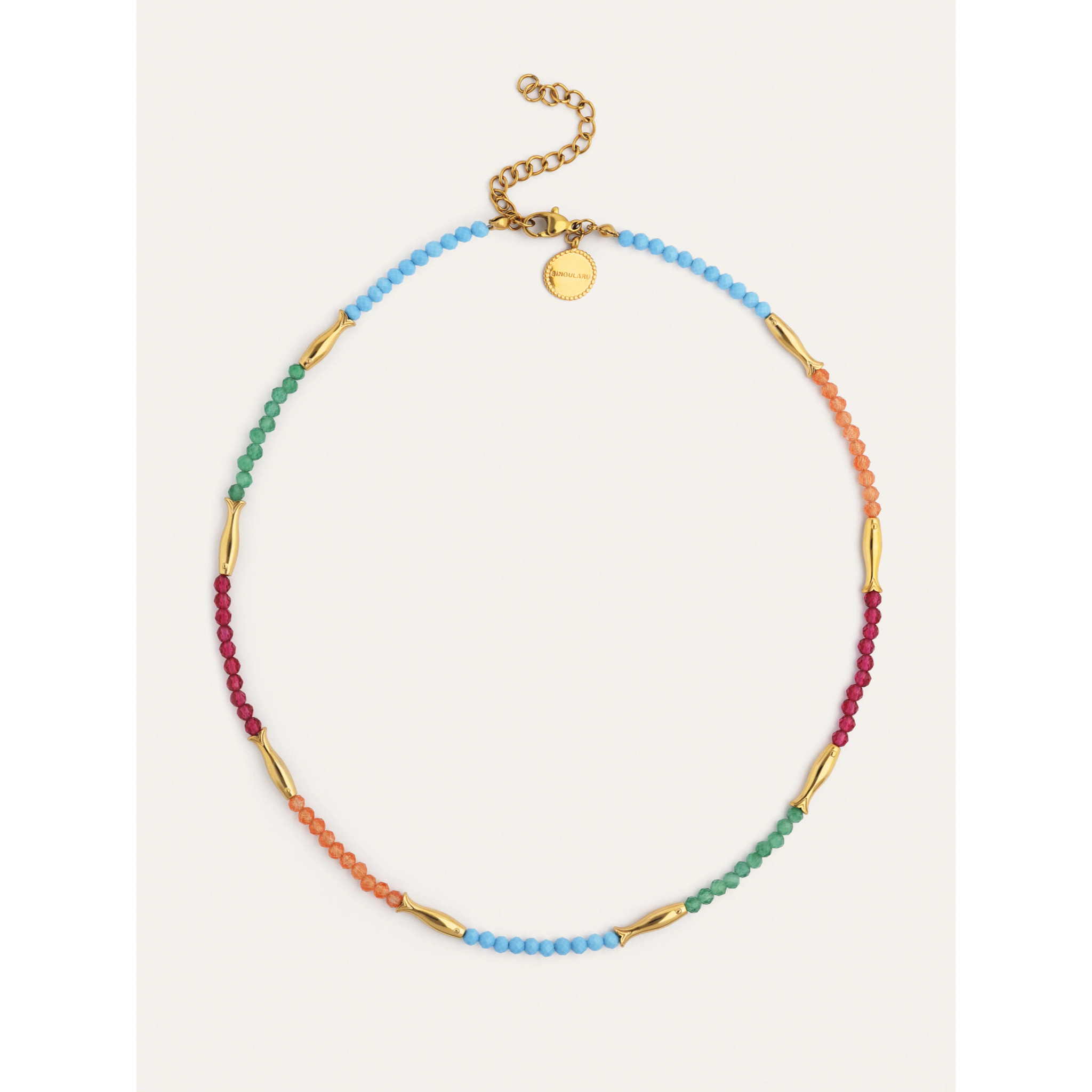Collana Dye Pesci Acciao Placcato Oro