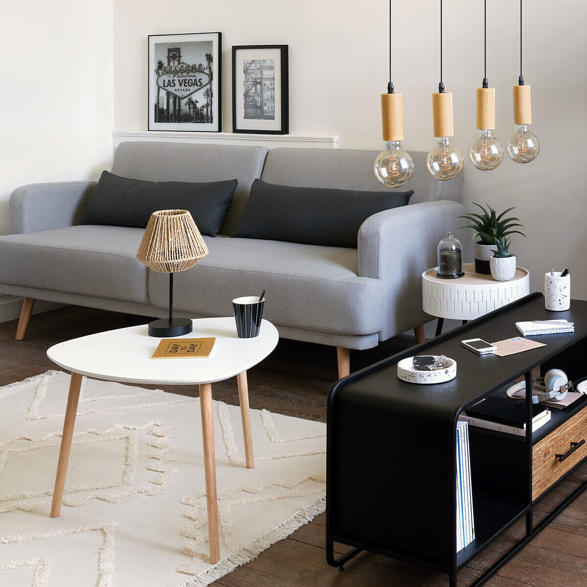 Table d'appoint "Mileo" blanche