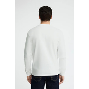 Camiseta blanca de manga larga y corte recto con bordado Rigby Go