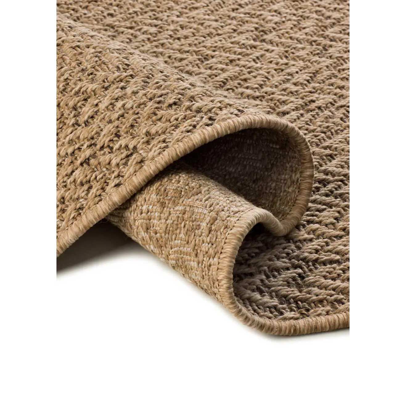 ACRA Alfombra de exterior geométrica efecto yute color natural, varias medidas disponibles.