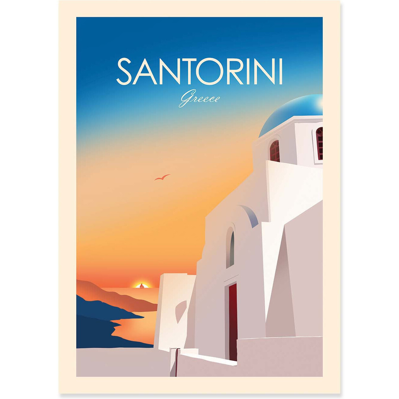 Affiche - Santorini Greece - Studio Inception