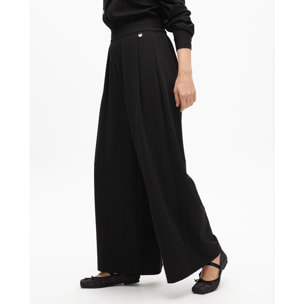 Pantaloni a Righe Diplomatiche Lamé a Pieghe