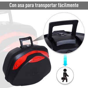 Baúl Moto Universal 48L + Llaves y Accesorios Equipaje Caja de Moto Topcase