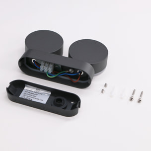 Forlight Aplique LED Pale 21W IP54 Blanco Neutro 4000K, Regulable ON-OFF, Acabado Gris Urbano