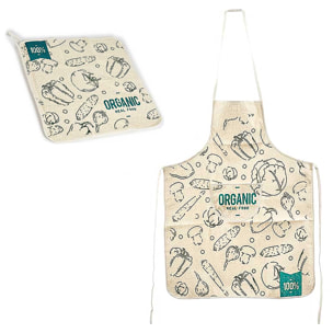 Set di grembiule + panno da cucina.