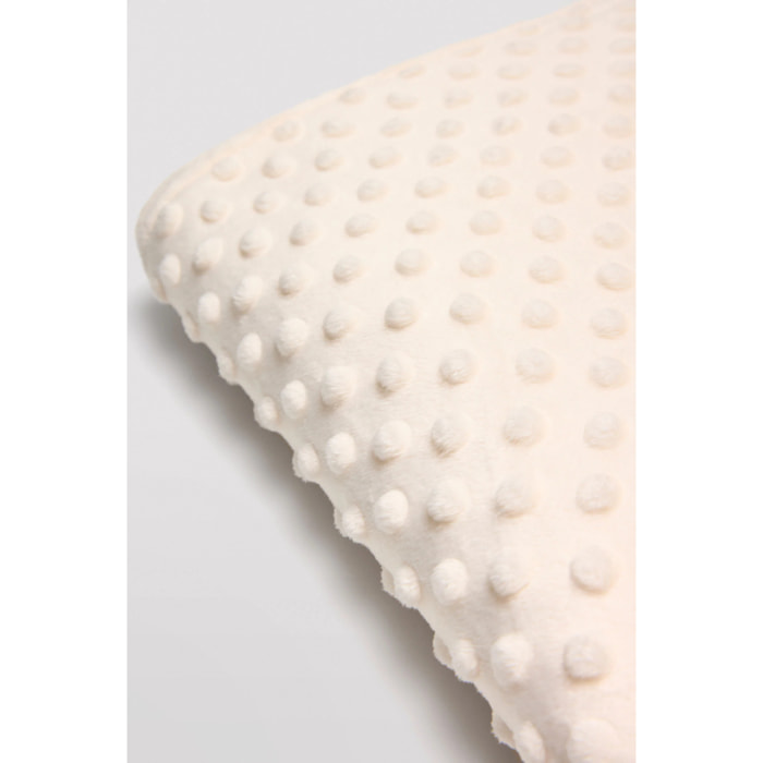 Copertina per neonato a pois avorio