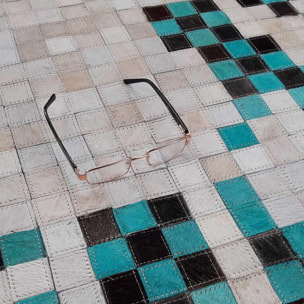 Tapis peau de vache kilim fait main DICU