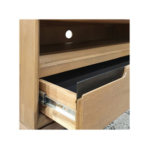 Meuble TV avec rangements en bois d'acacia - AMALFI