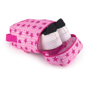 Zapatillero Gabol Shiny rosa con asa de sujeción