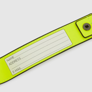 Piquadro Address Tag in pelle con moschettone