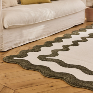 PANTONE - Tapis vert à bords festonnés TERRA DEL SOL