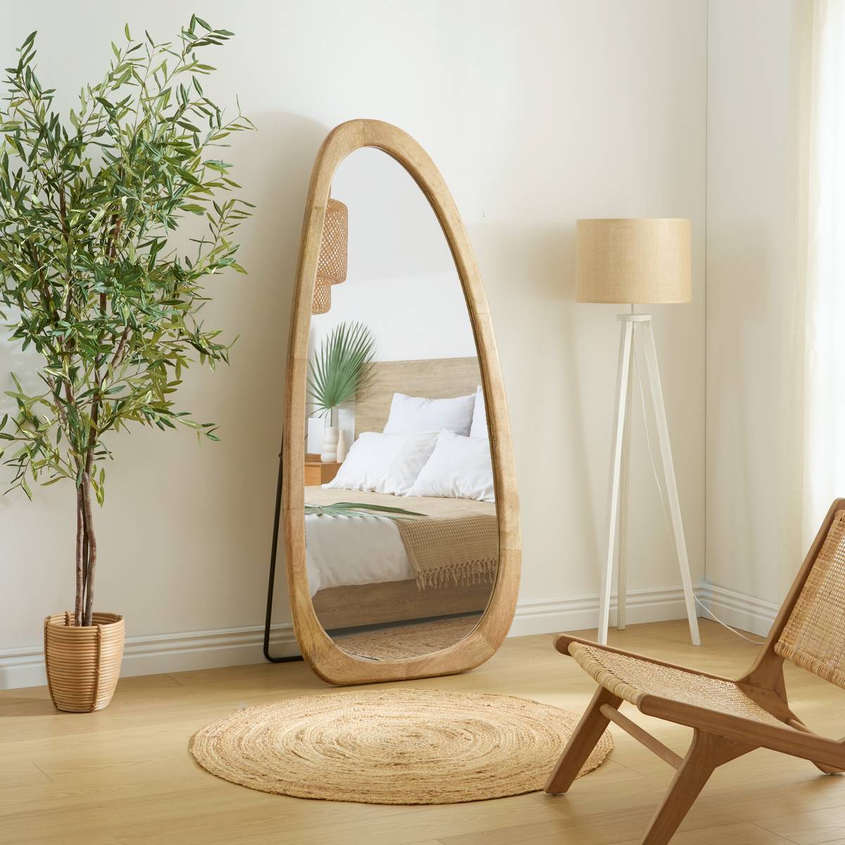 Miroir sur pied Stan 80x175cm marron
