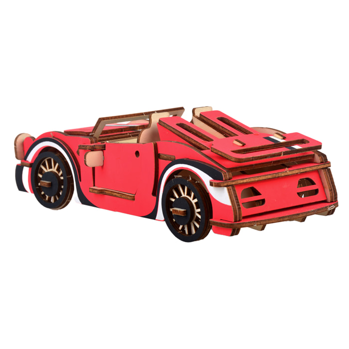Maqueta 3D de madera. Carro de fuego. 54 piezas.
