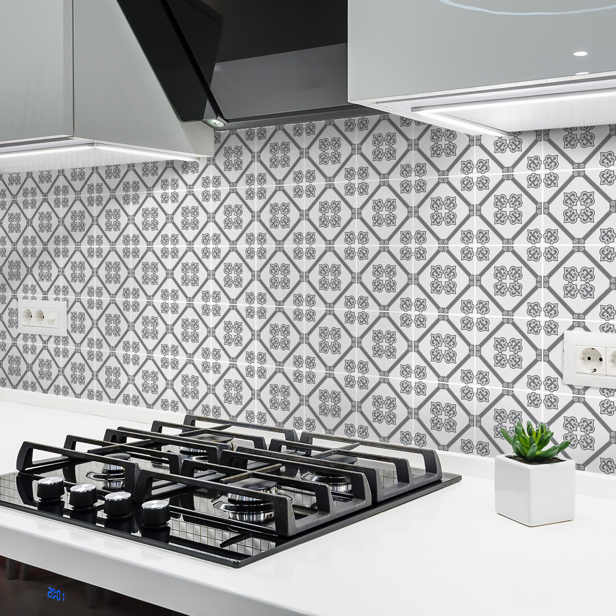 Stickers muraux - Sticker Mural Carrelage adhésif Cuisine Salle de Bain - 60 STICKERS CARRELAGES AZULEJOS EDMUNDO