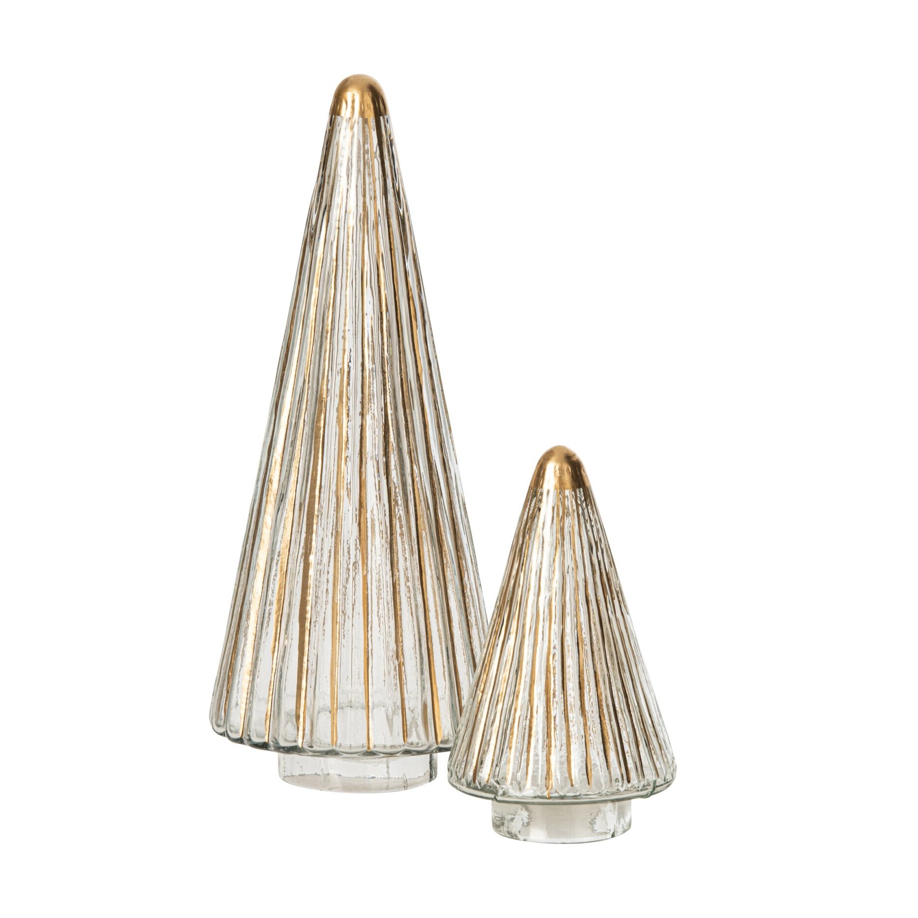 J-Line Sapin de Noël - verre doré/transparent - large