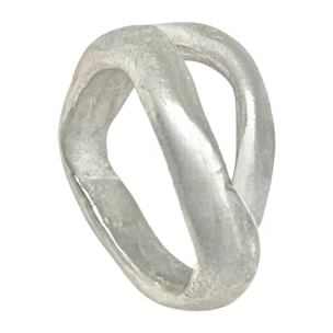 Anillo Duplo en zamak plata 10µ
