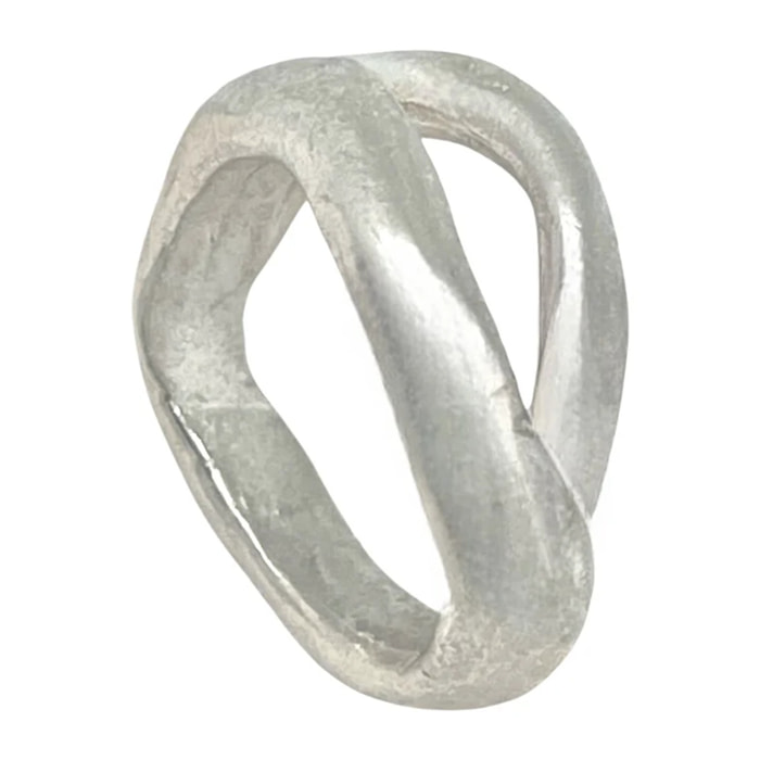 Anillo Duplo en zamak plata 10µ