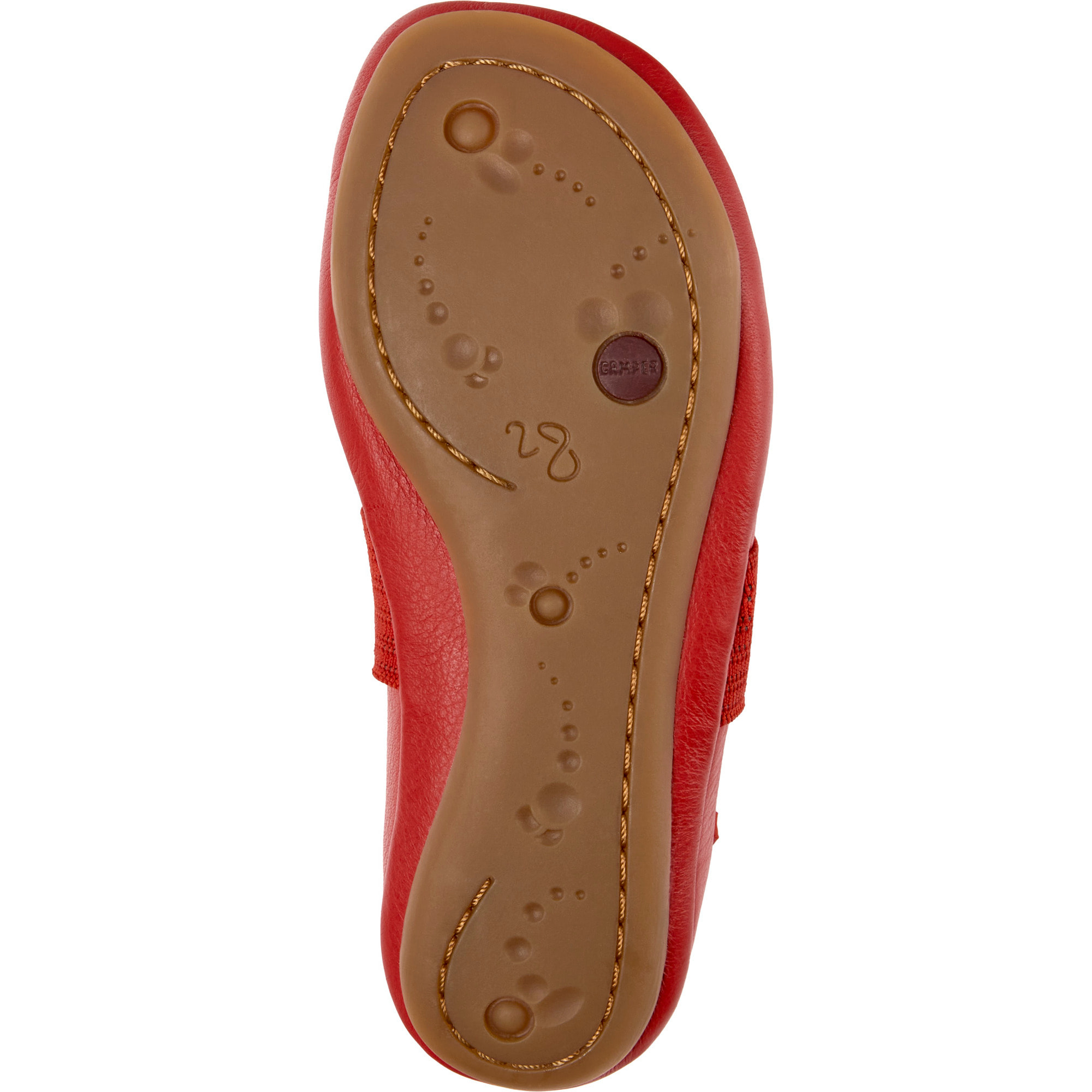 Bailarinas - CAMPER Right - Rojo - Cuero liso