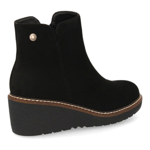 Botín de cuña estampado liso