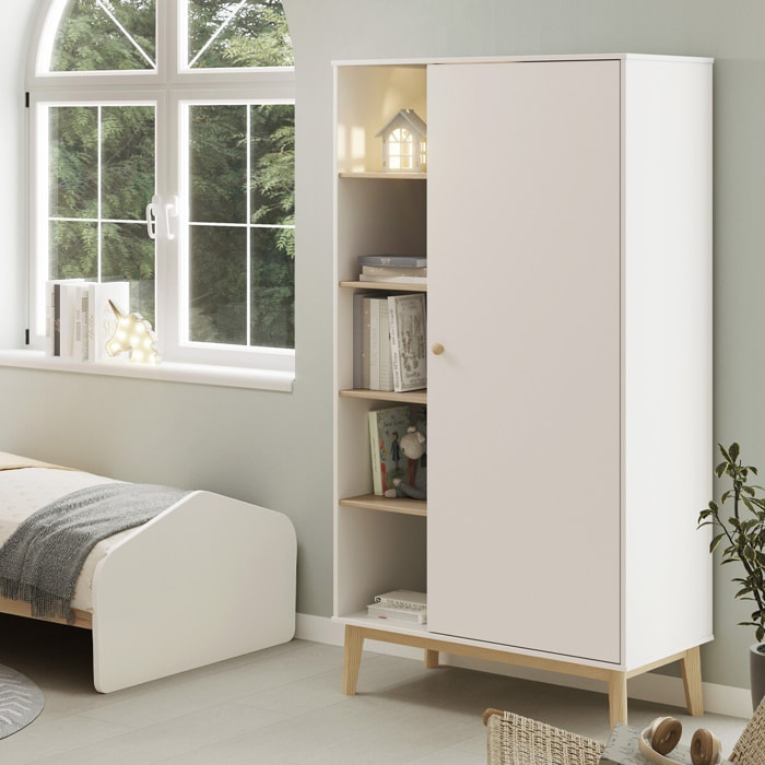 Armoire enfant 1 porte en bois - ELISE