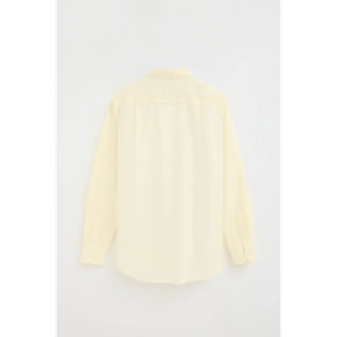 Camisa cotolino amarillo pastel de corte regular con logo Rigby Go