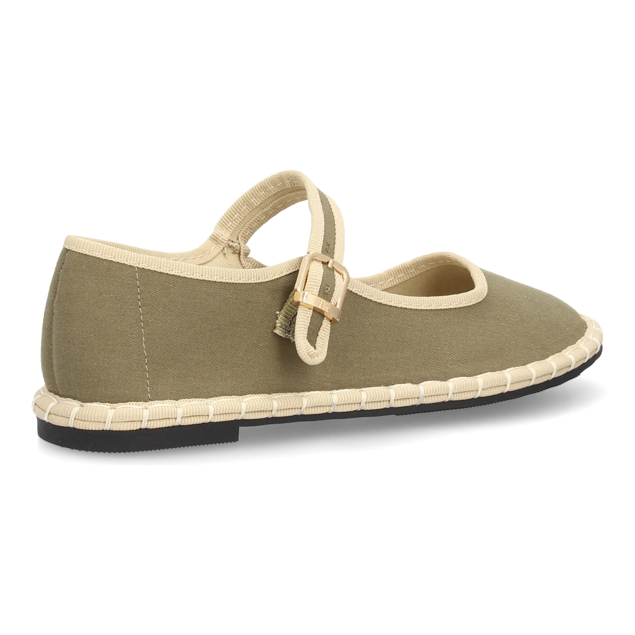 Merceditas de lona con ribete a contraste