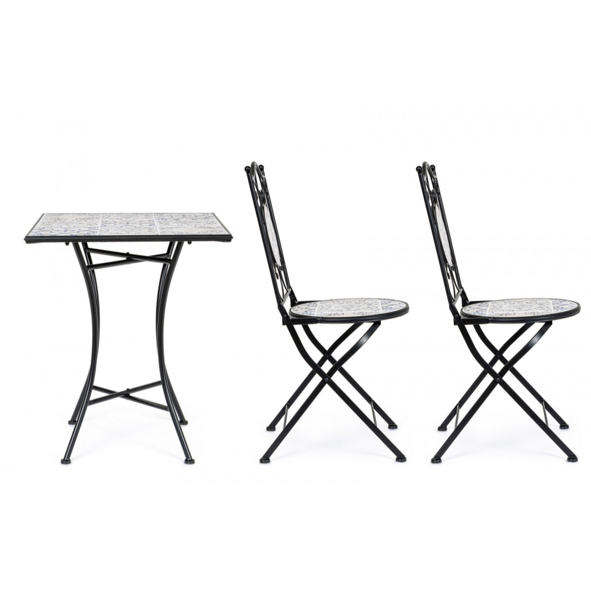 Set ERICE tavolo e 2 sedie pieghevoli