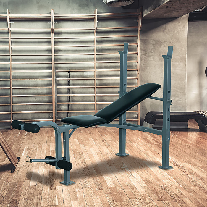 Banco de Pesas Altura Ajustable Banco de Musculación Multifuncional Máquina de Fitness Entrenar Completo con Respaldo Regulable Carga 300 kg 165x68x114 cm