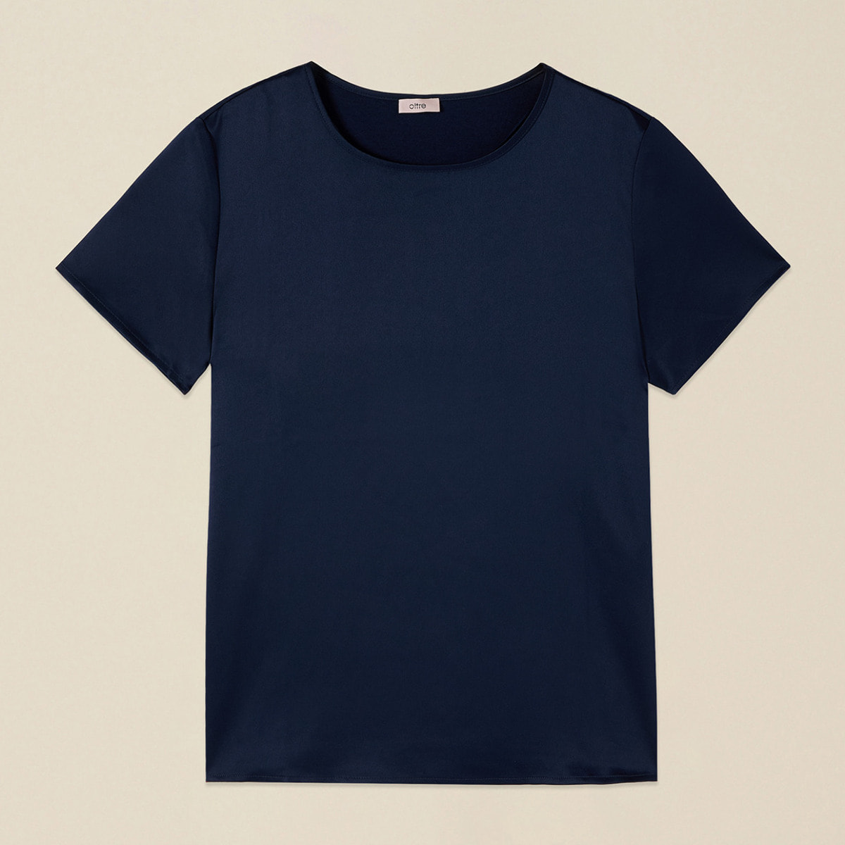 Oltre - T-shirt bimaterica - Blu