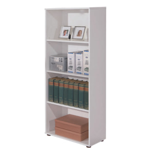 Libreria con quattro ripiani, 60 x 30 x 145, Bianco