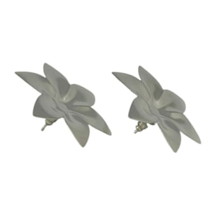 Pendiente flor 3D margarita laton plata10µ