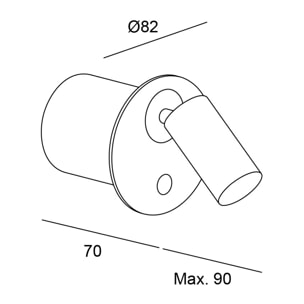 LEDS C4 Luz de lectura Chic LED 3.9 Blanco cálido - 2700K TOUCH DIMMING Níquel satinado 200lm