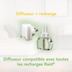 RAID ESSENTIALS 2 DIFFUSEURS ELECTRIQUES LIQUIDES ET 4 RECHARGES ELECTRIQUES LIQUIDES 45 NUITS