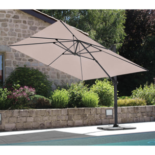 Parasol déporté 4x3m - lin - SAPHIR