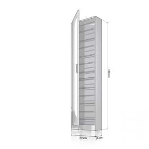 Zapatero con espejo Roma Blanco Brillo