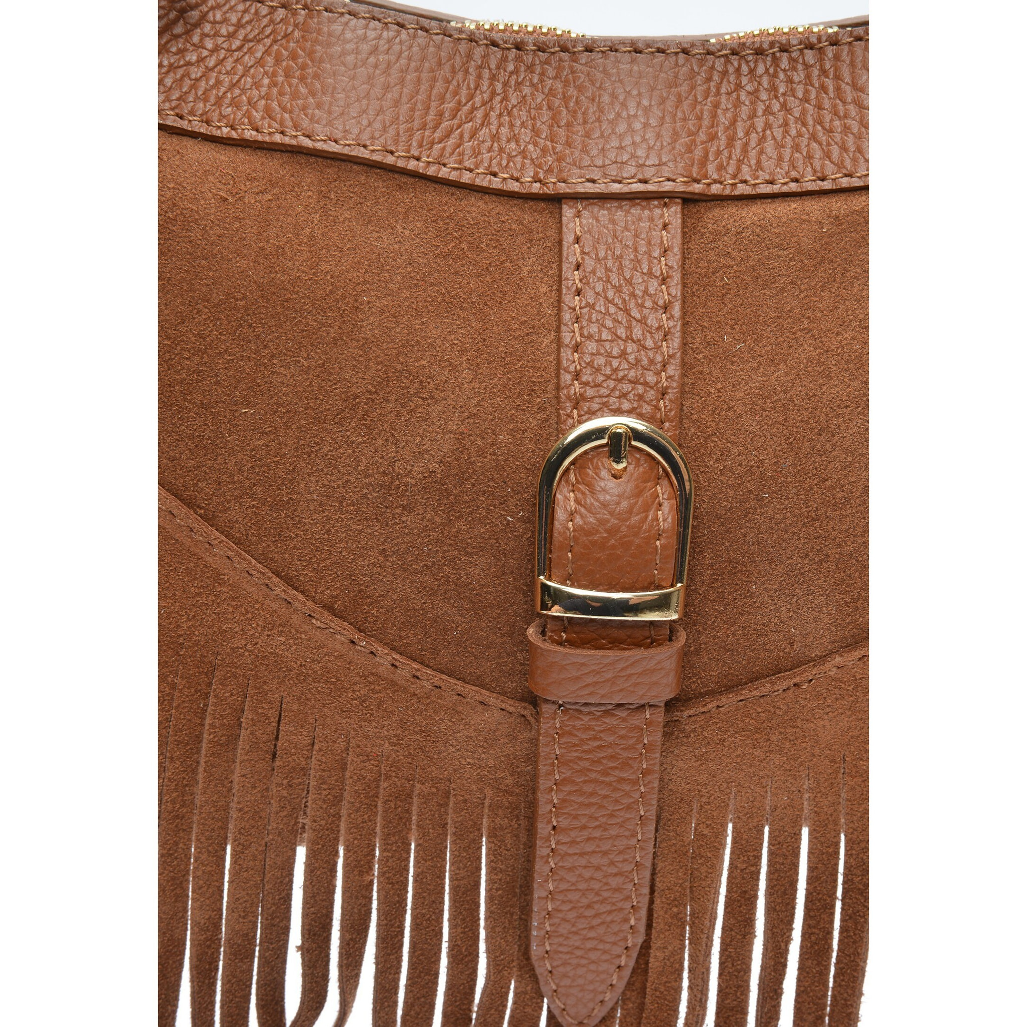 Borsa a tracolla Anna Luchini Cammello