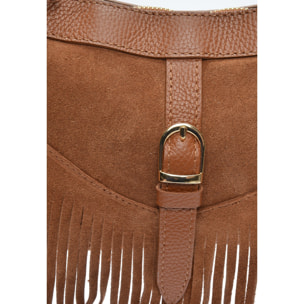 Borsa a tracolla Anna Luchini Cammello