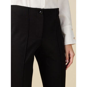 Oltre - Flared trousers in Milan stitch - Negro