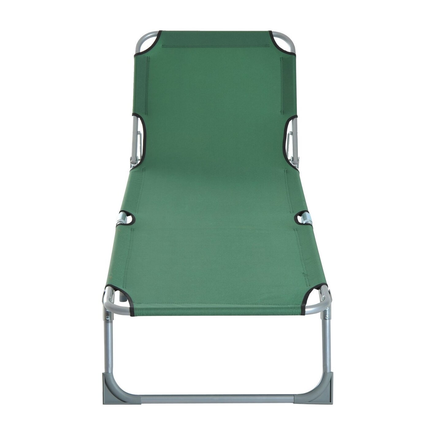 Tumbona Playa Plegable de Acero Reclinable a 4 Posiciones para Camping Jardín